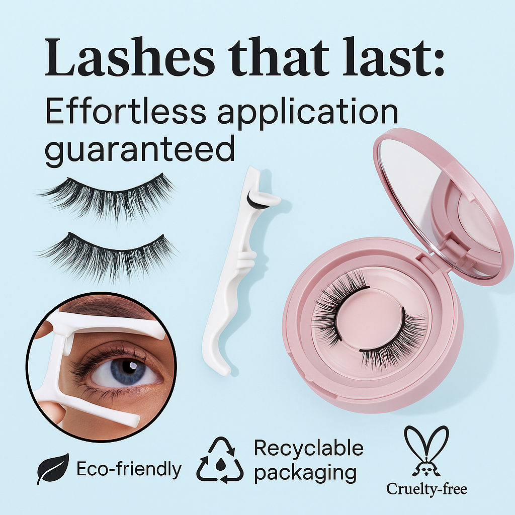 Lashéa™ – Reusable Magnetic Lashes with Applicator